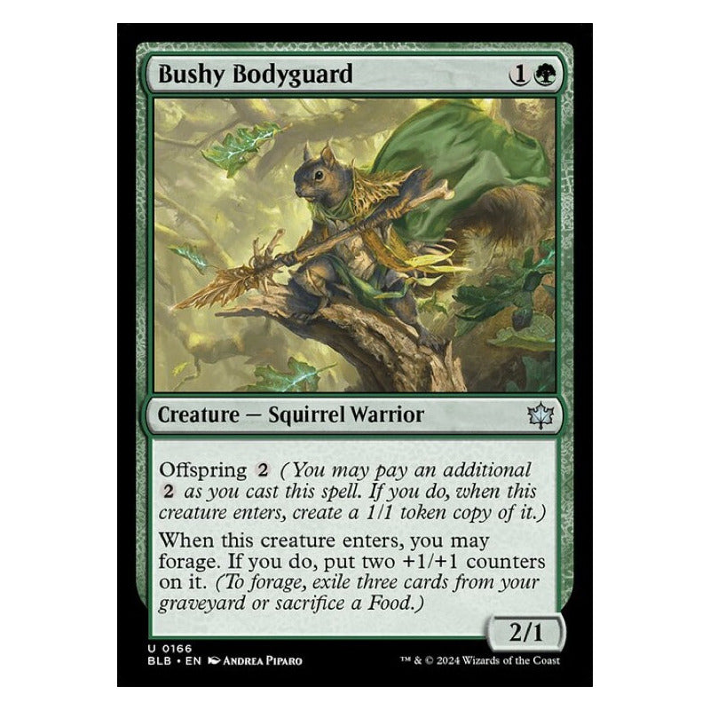 Mtg: Bloomburrow - 166 - Bushy Bodyguard [foil]