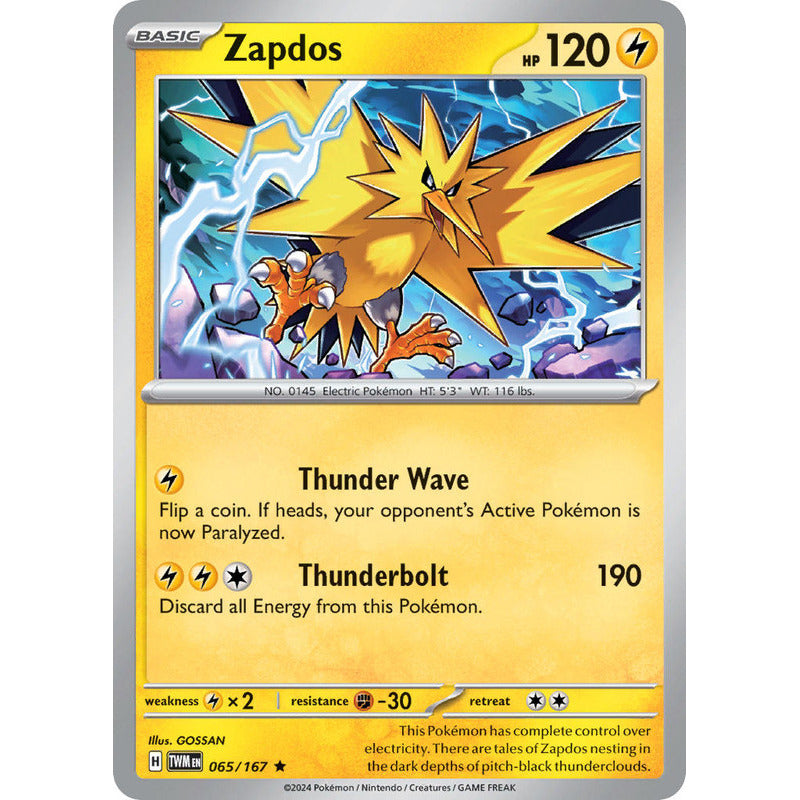 Pokémon Tcg: Twilight Masq - 065/167 - Zapdos (holo)