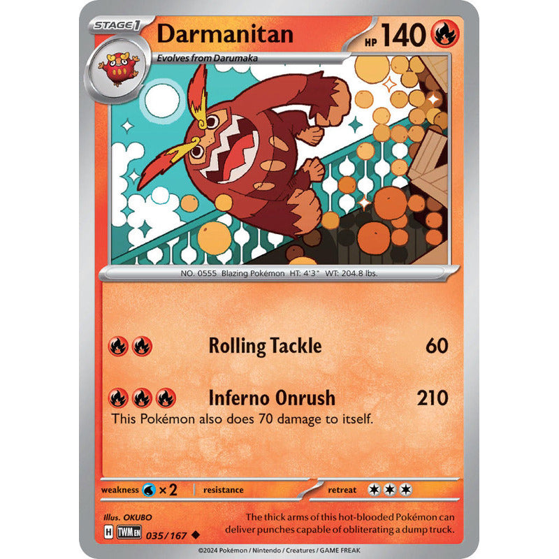 Pokémon Tcg: Twilight Masq - 035/167 - Darmanitan [reverse]