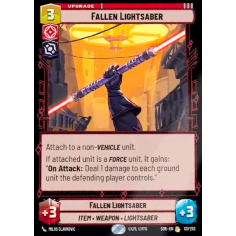 Star Wars Tcg: Sor - 137/268 - Fallen Lightsaber [foil]