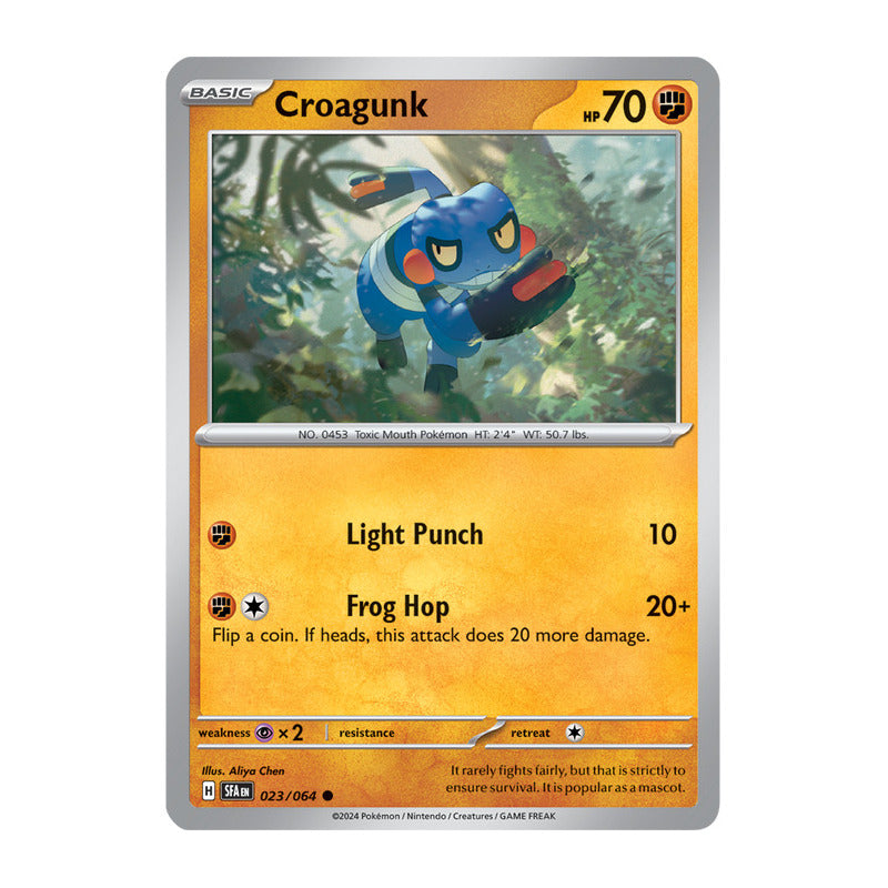 Pokémon Tcg: Shrouded Fab - 023/064 - Croagunk [reverse]