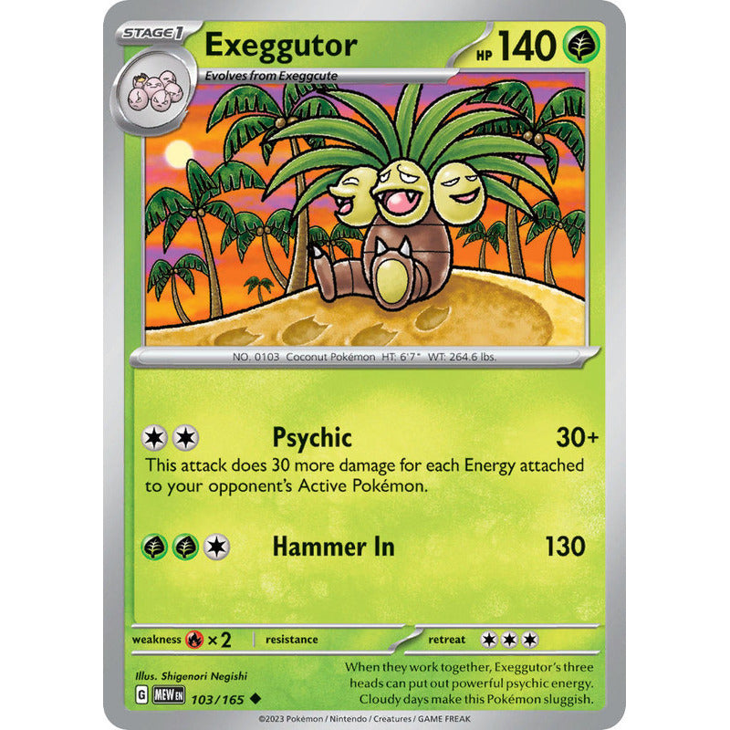 Pokémon Tcg: 151 - 103/165 - Exeggutor [reverse]