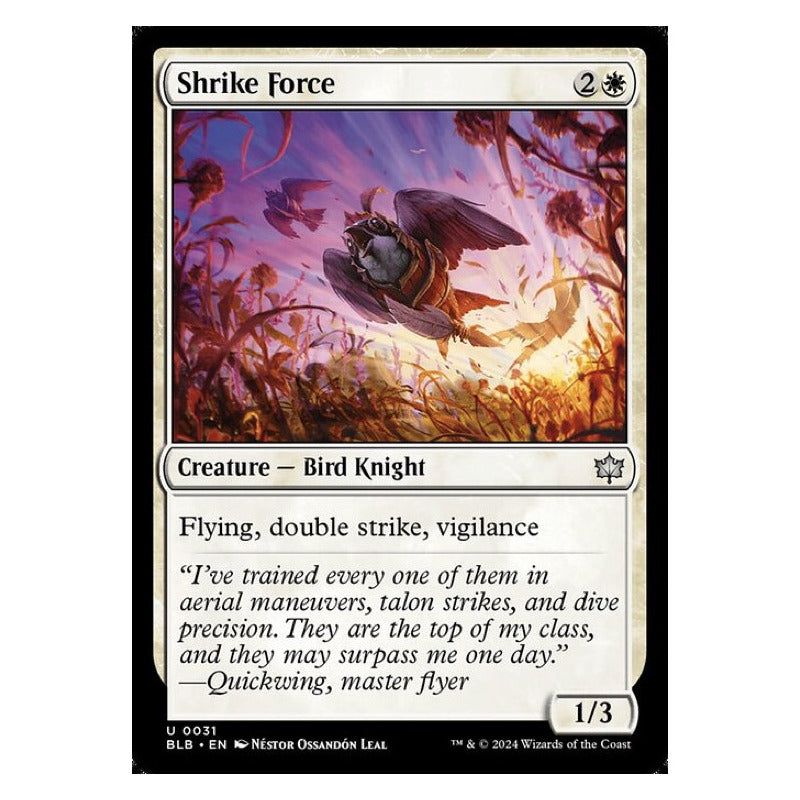 Mtg: Bloomburrow - 031 - Shrike Force [foil]