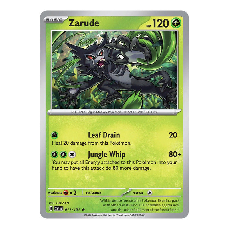 Pokémon Tcg: Surging Sparks - 011/191 - Zarude [reverse]