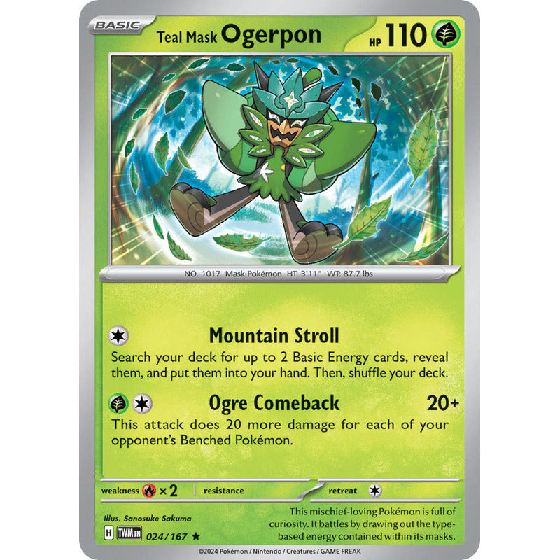 Pokémon Tcg: Twilight Masq - 024/167 - Teal Mask Ogerpon