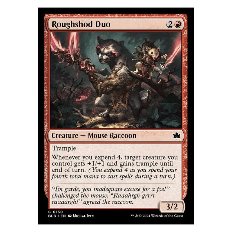 Mtg: Bloomburrow - 150 - Roughshod Duo [foil]