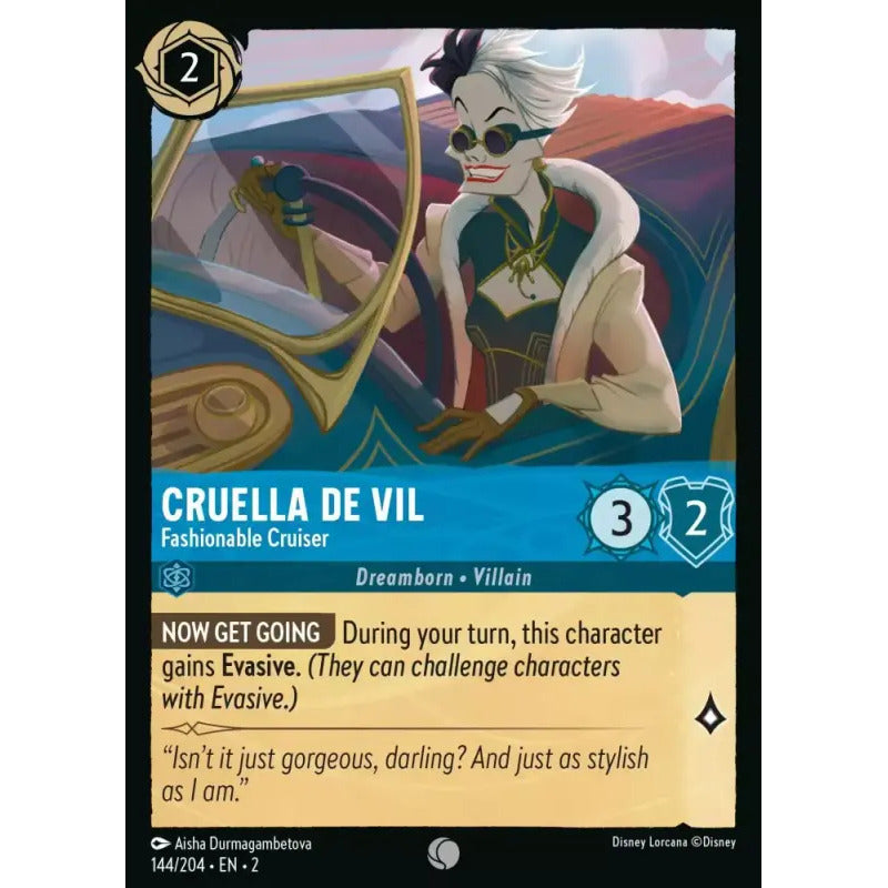 Lorcana: Rotf - 144/216 - Cruella De Vil - Fashionable Cruis