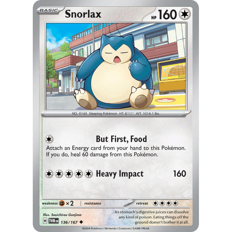 Pokémon Tcg: Twilight Masq - 136/167 - Snorlax [reverse]