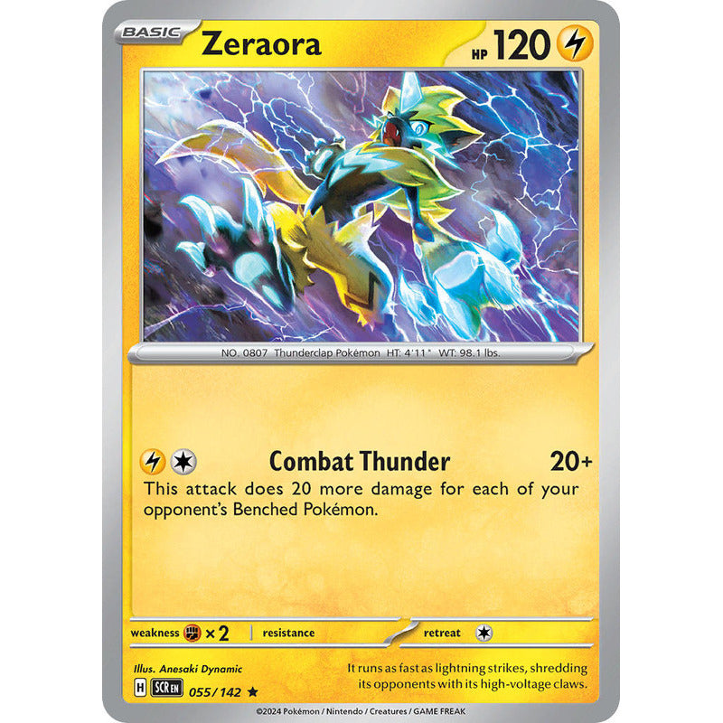 Pokémon Tcg: Stellar Crown - 055/142 - Zeraora [reverse]