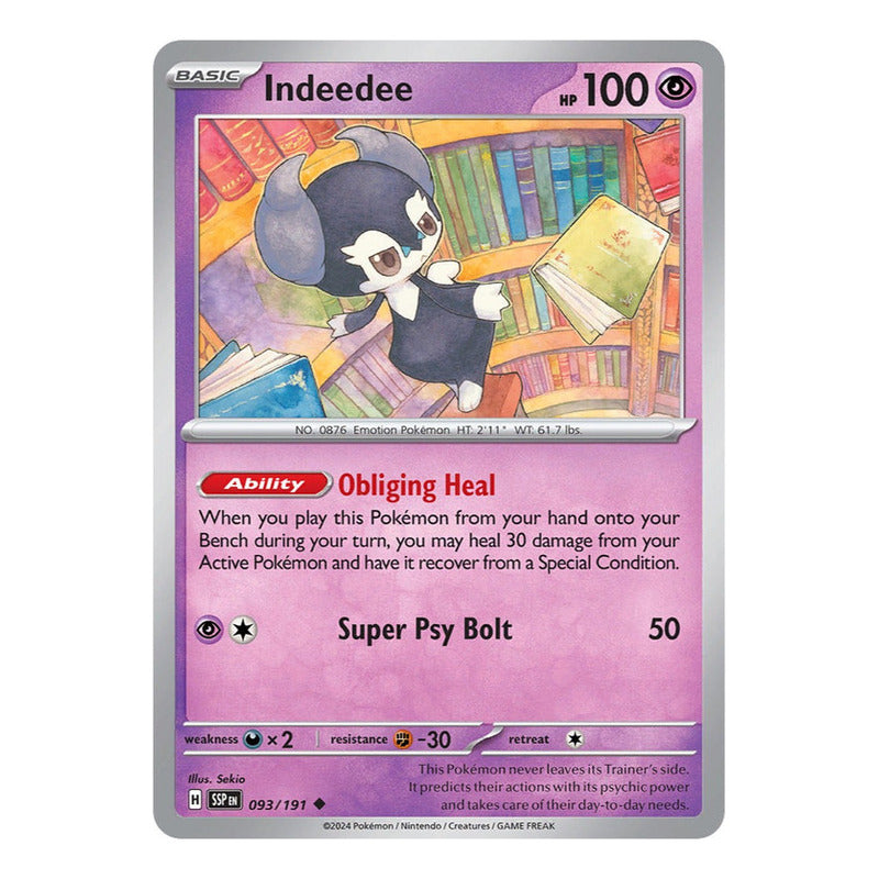 Pokémon Tcg: Surging Sparks - 093/191 - Indeedee [reverse]