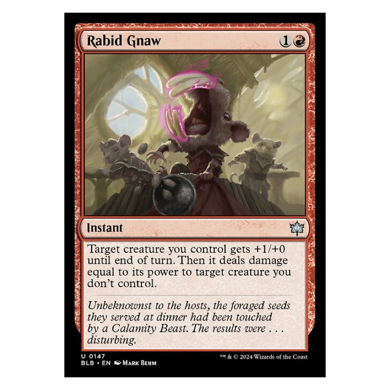 Mtg: Bloomburrow - 147 - Rabid Gnaw [foil]