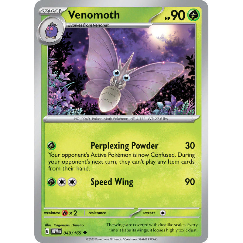 Pokémon Tcg: 151 - 049/165 - Venomoth [reverse]