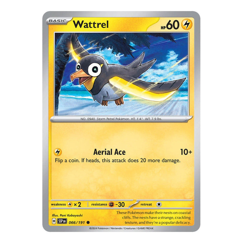 Pokémon Tcg: Surging Sparks - 066/191 - Wattrel [reverse]