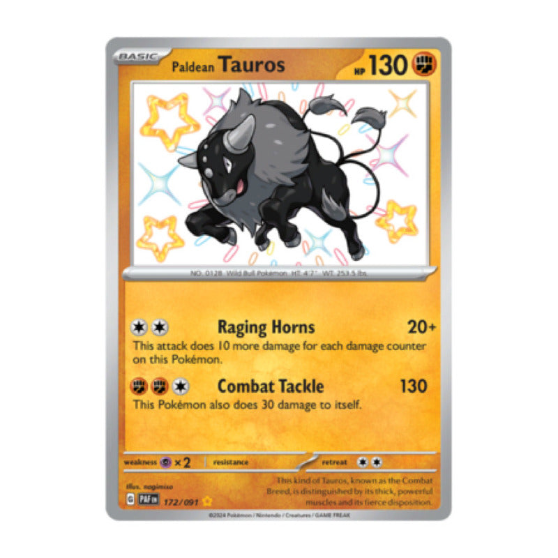 Paldean Fates - 172/091 - Paldean Tauros (shiny)