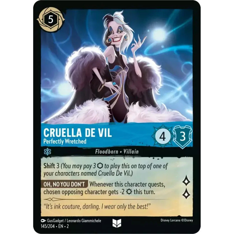 Lorcana: Rotf - 145/216 - Cruella De Vil - Perfectly  [foil]