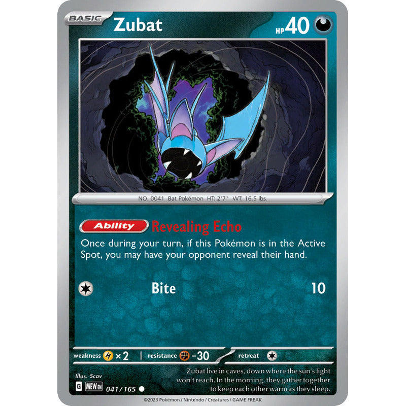 Pokémon Tcg: 151 - 041/165 - Zubat [reverse]