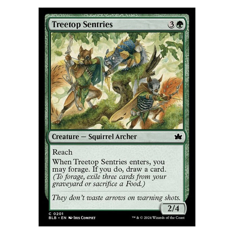 Mtg: Bloomburrow - 201 - Treetop Sentries [foil]