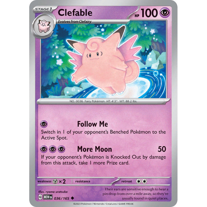 Pokémon Tcg: 151 - 036/165 - Clefable [reverse]