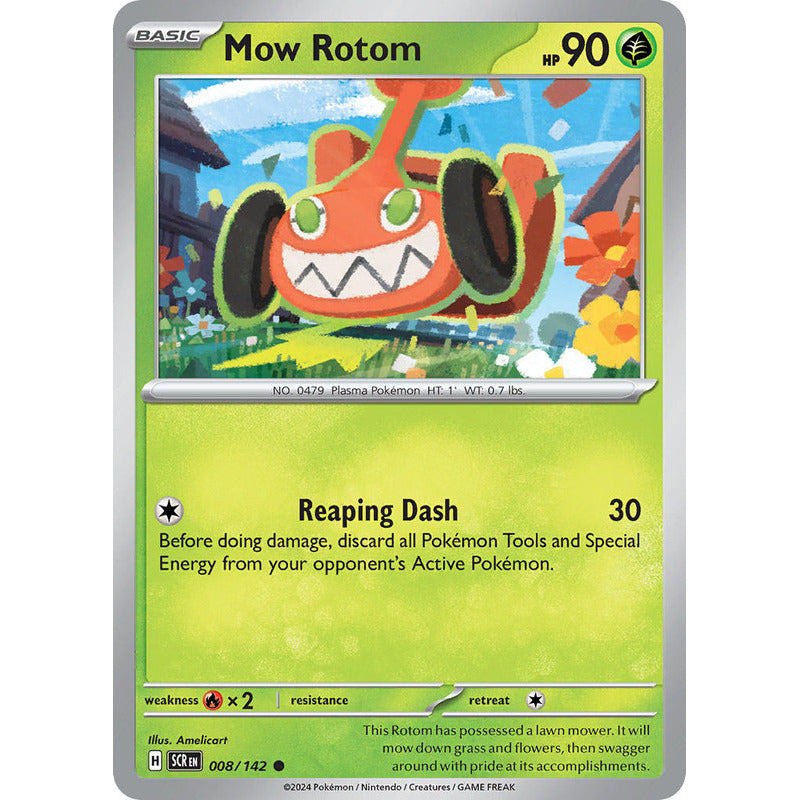 Pokémon Tcg: Stellar Crown - 008/142 - Mow Rotom [reverse]