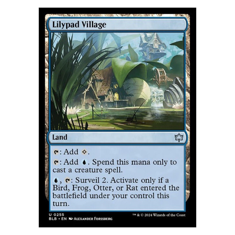 Mtg: Bloomburrow - 255 - Lilypad Village [foil]