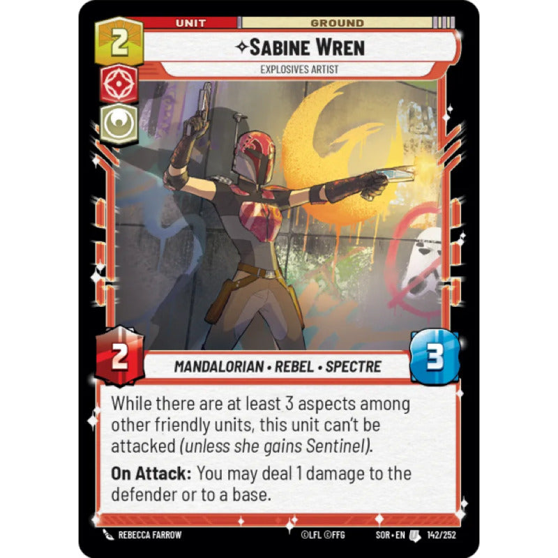 Star Wars Tcg: Sor - 142/268 - Sabine Wren [foil]