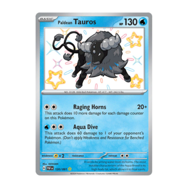 Paldean Fates - 120/091 - Paldean Tauros (shiny)