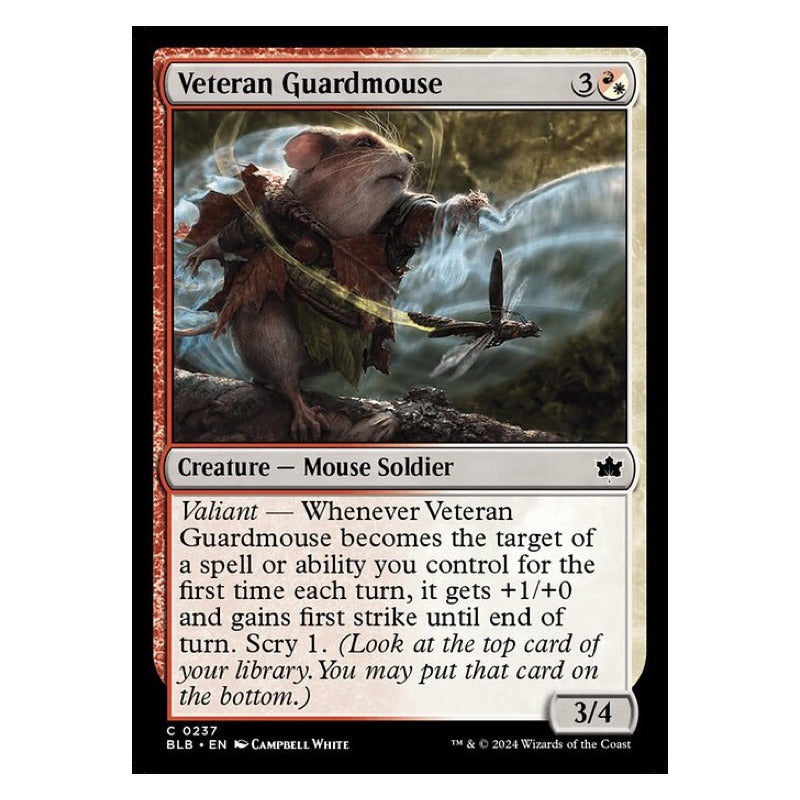 Mtg: Bloomburrow - 237 - Veteran Guardmouse [foil]