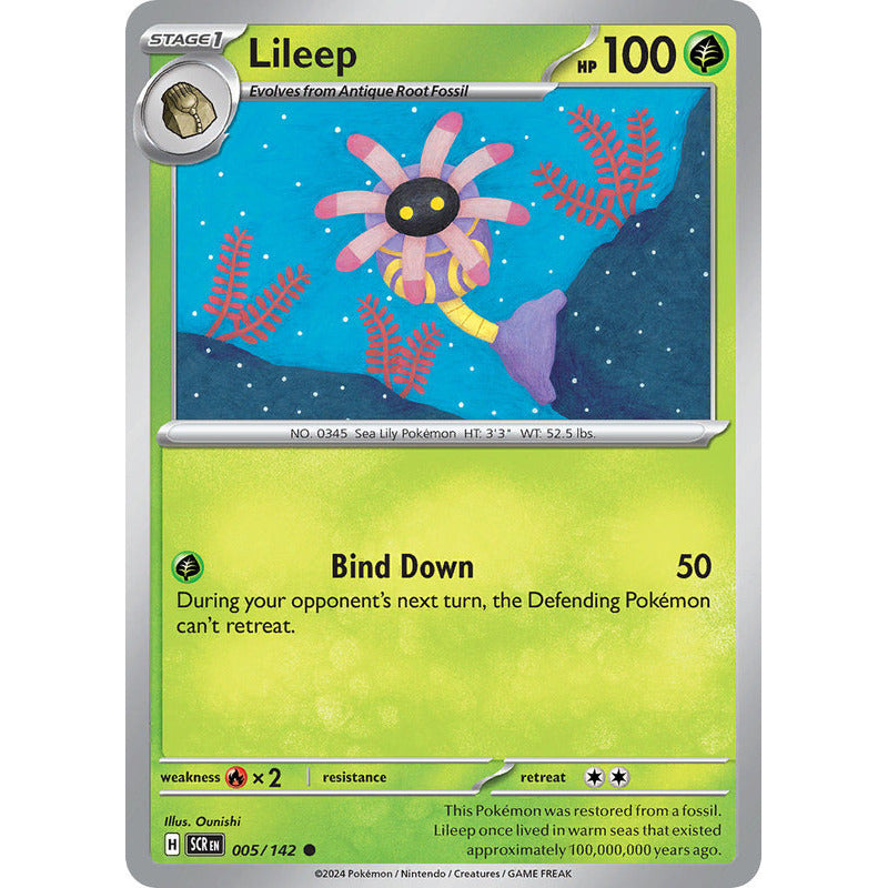 Pokémon Tcg: Stellar Crown - 005/142 - Lileep [reverse]