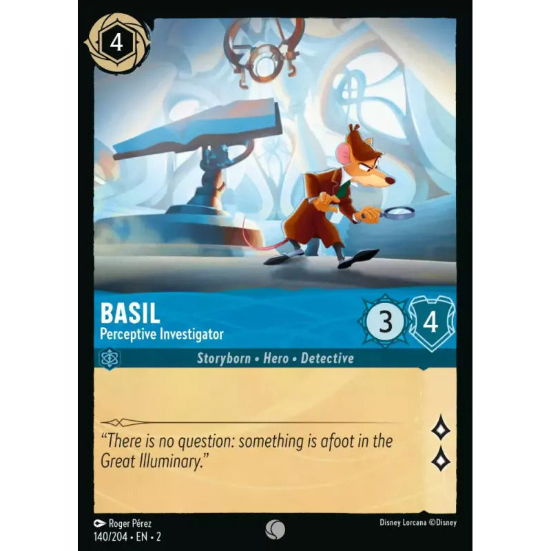 Lorcana: Rotf - 140/216 - Basil - Perceptive Investigator