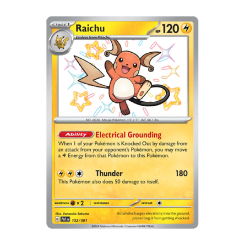 Paldean Fates - 132/091 - Raichu (shiny)