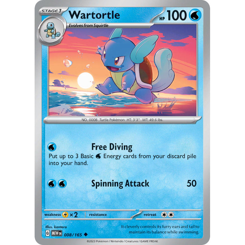 Pokémon Tcg: 151 - 008/165 - Wartortle