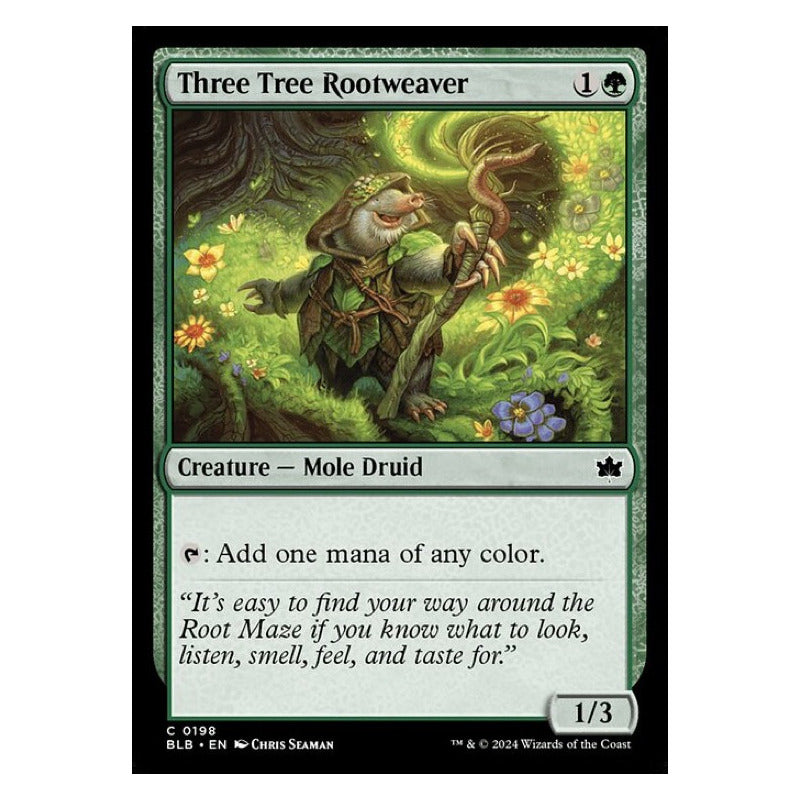 Mtg: Bloomburrow - 198 - Three Tree Rootweaver [foil]