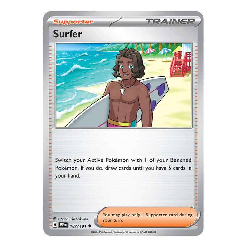 Pokémon Tcg: Surging Sparks - 187/191 - Surfer [reverse]