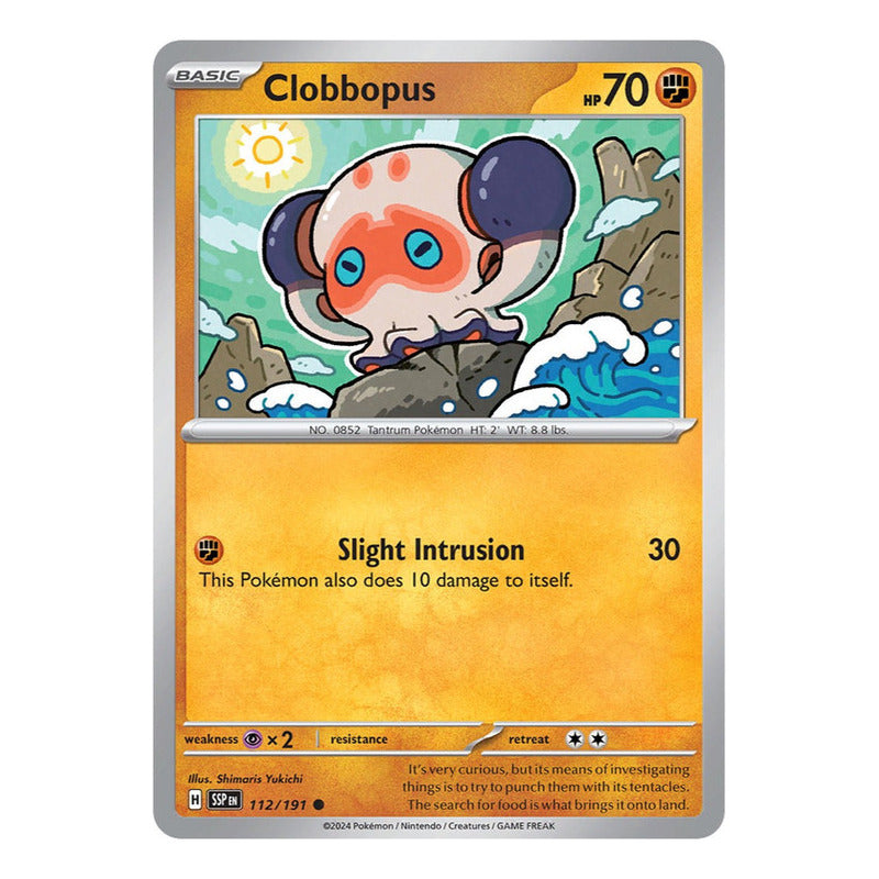 Pokémon Tcg: Surging Sparks - 112/191 - Clobbopus [reverse]