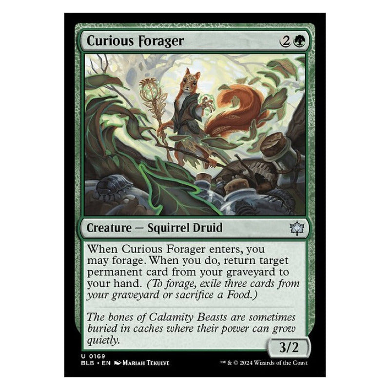 Mtg: Bloomburrow - 169 - Curious Forager [foil]