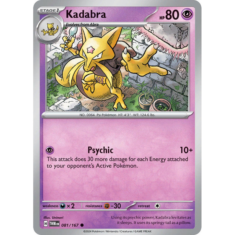 Pokémon Tcg: Twilight Masq - 081/167 - Kadabra [reverse]