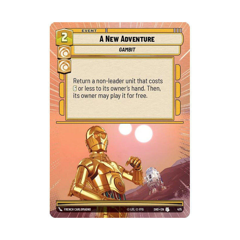 Star Wars Tcg: Sotg - 475 - A New Adventure [hyperspace]