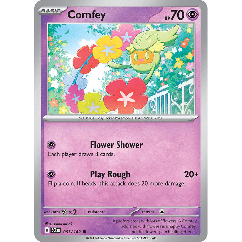 Pokémon Tcg: Stellar Crown - 063/142 - Comfey [reverse]