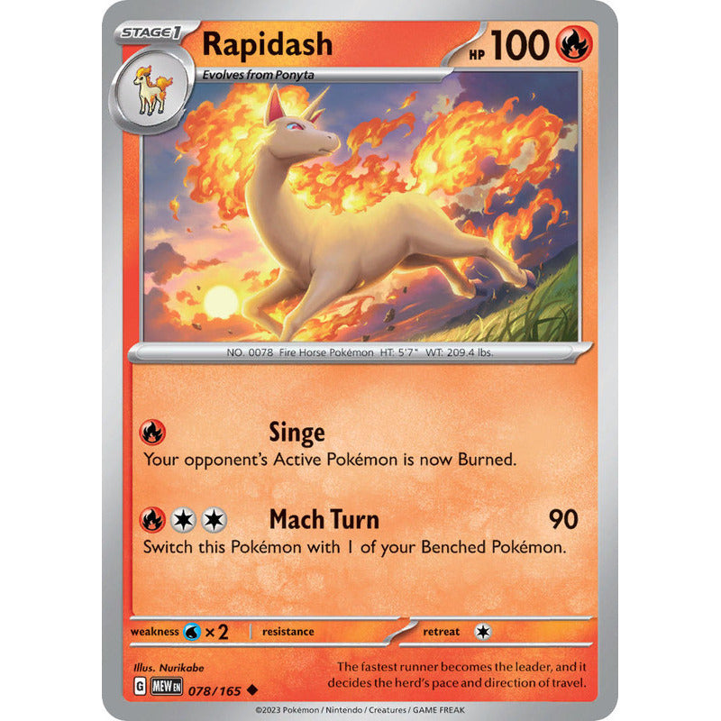 Pokémon Tcg: 151 - 078/165 - Rapidash