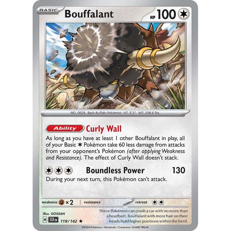 Pokémon Tcg: Stellar Crown - 119/142 - Bouffalant (holo)