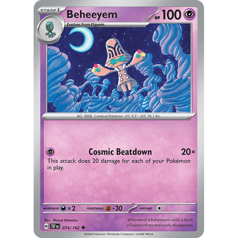 Temporal Forces - 074/162 - Beheeyem (reverse)