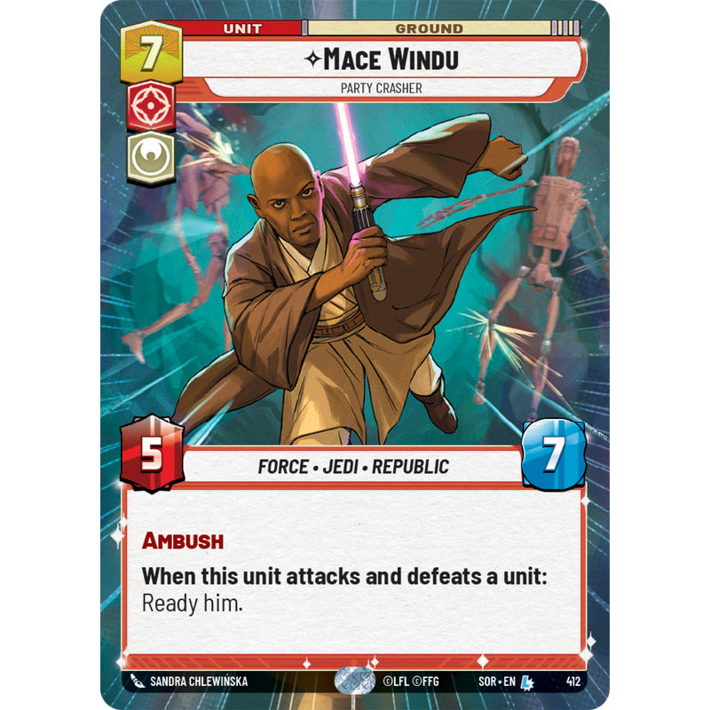 Star Wars Tcg: Sor - 412 - Mace Windu [hyperspace]