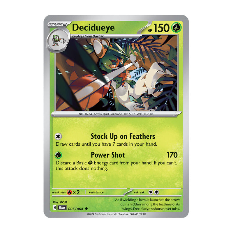 Pokémon Tcg: Shrouded Fab - 005/064 - Decidueye [reverse]