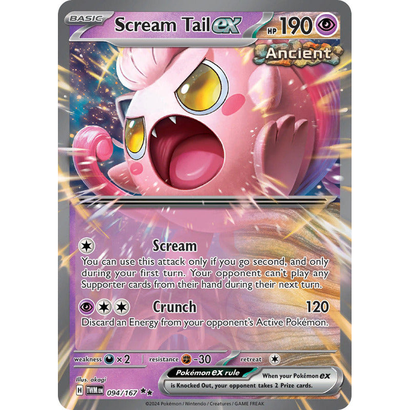 Pokémon Tcg: Twilight Masq - 094/167 - Scream Tail Ex