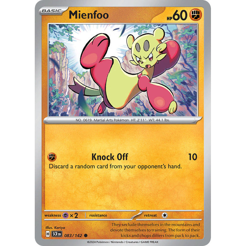 Pokémon Tcg: Stellar Crown - 083/142 - Mienfoo [reverse]