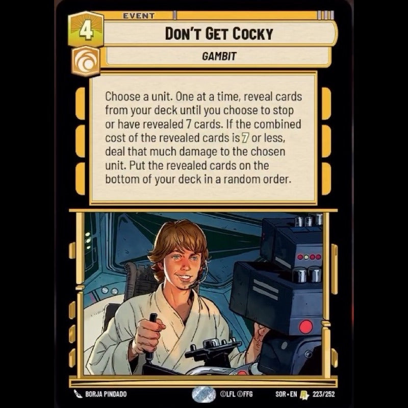 Star Wars Tcg: Sor - 223/268 - Don't Get Cocky [foil]