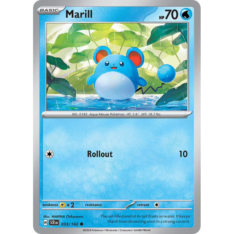 Pokémon Tcg: Stellar Crown - 033/142 - Marill [reverse]