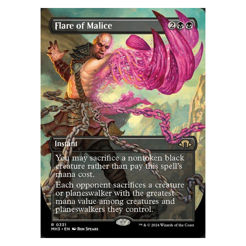 Mtg: Mh3 - 331 - Flare Of Malice [borderless]