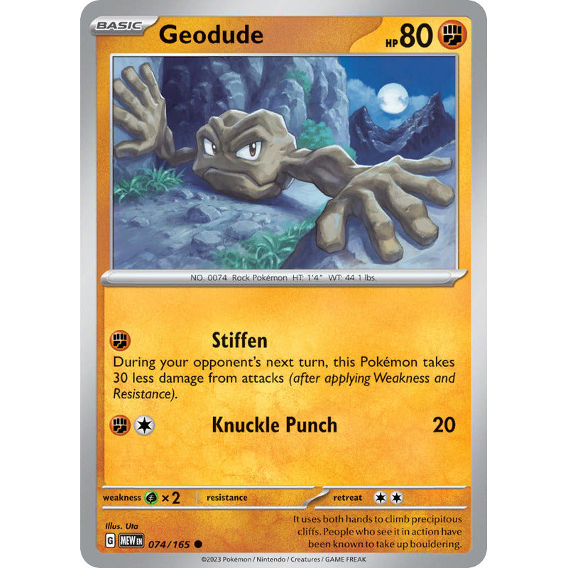 Pokémon Tcg: 151 - 074/165 - Geodude