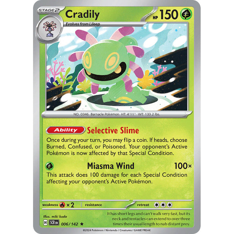 Pokémon Tcg: Stellar Crown - 006/142 - Cradily [reverse]